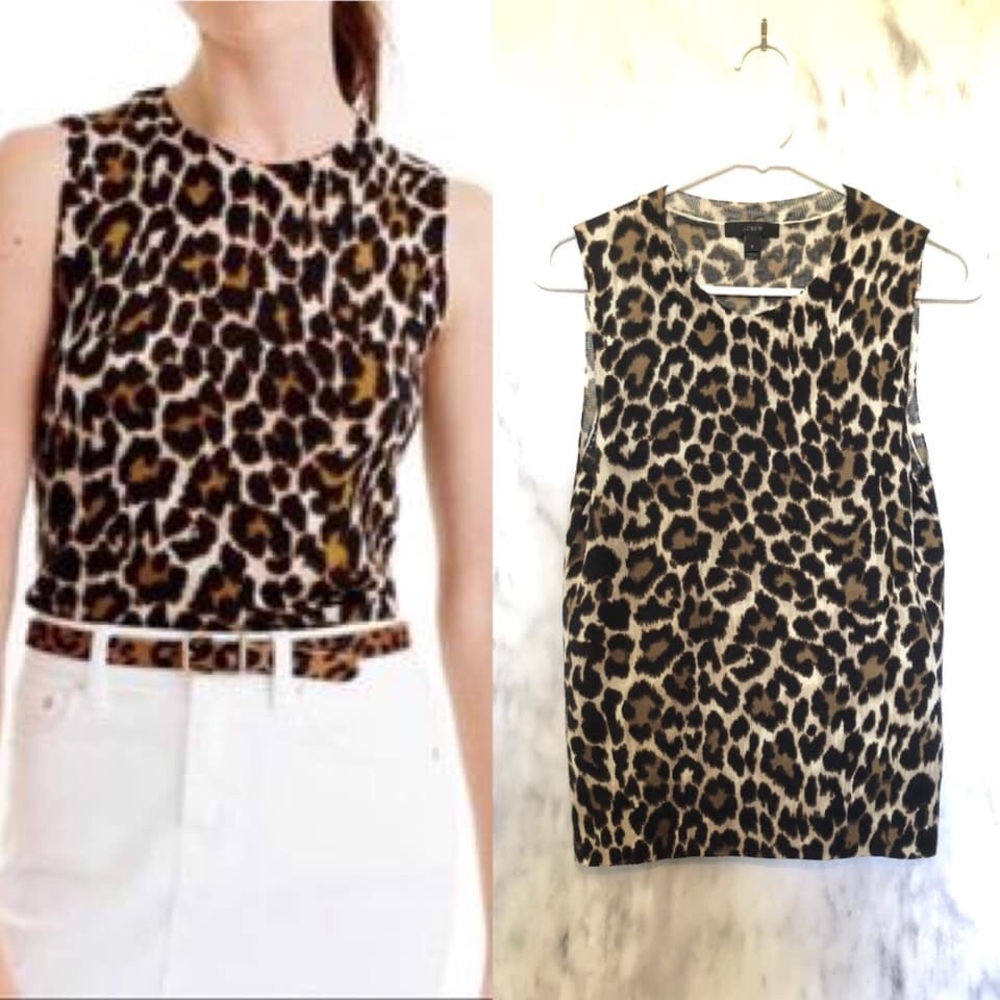 J.Crew Leopard Jackie Shell Size small